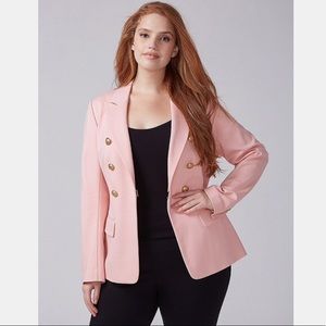 Pink Lane Bryant Military Style Blazer